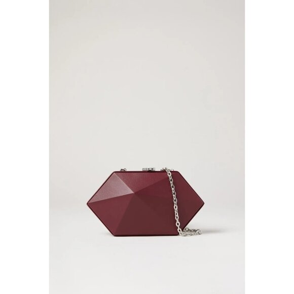 Hugo Boss Burgundy Geometric Clutch - Picture 1 of 1